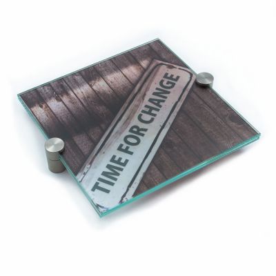 Türschild VITRUM K , Glasschild, Büroschild, Doppelglasschild